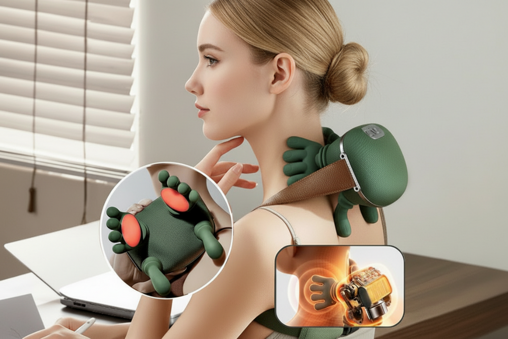 Masseur Électrique Cou & Épaules – Soulagement Profond en 15 Minutes